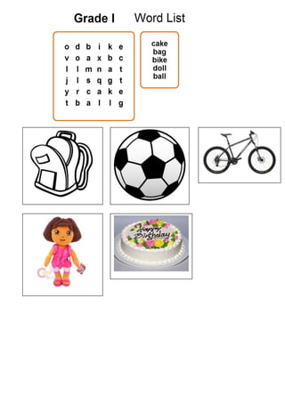 word puzzle 1st grade