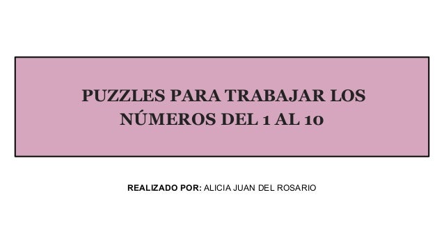 Rompecabezas para trabajar los números del 1 al 10 2 rompecabezas para trabajar los nmeros del 1 al 10 1 638