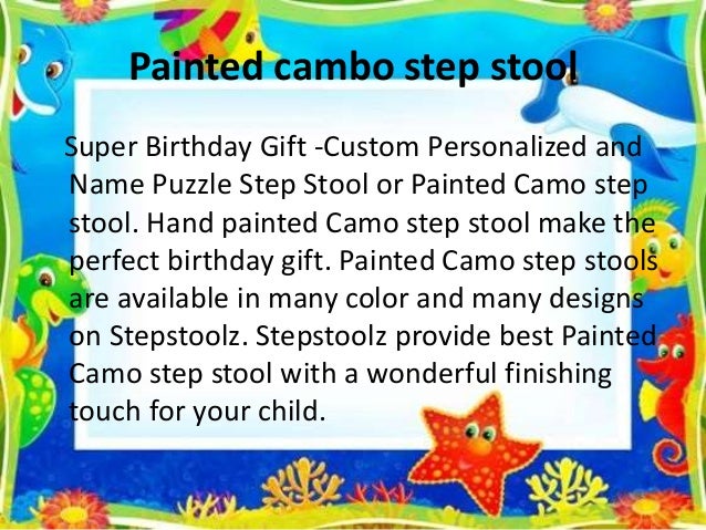 hand painted personalized step stools