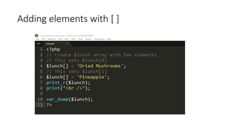Adding elements with [ ]
 