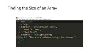 Finding the Size of an Array
 