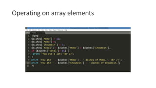 Operating on array elements
 