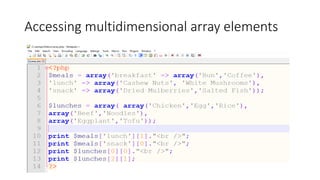 Accessing multidimensional array elements
 