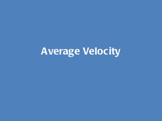 Average Velocity 