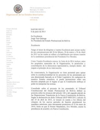PVB-IEP (Política Internacional) OEA a Jorge Tuto Quiroga