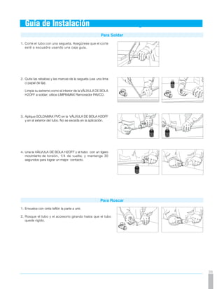 Dispositivos para evacuar el flujo de agua y mejorar la ventilación natural.




                                                                                  Ventajas
                                                                           •	 Fáciles de instalar.
                                                                           • 	 Diseño plano que armoniza con los espacios.
                                                                           •	 Resistentes a los impactos, corrosión, gases combustibles,
                                                                               acciones mecánicas, químicas y térmicas.
                                                                           • 	 Contienen aditivos especiales como el U.V. para la protección
                                                                               contra los rayos ultravioleta.




        Portafolio de Productos
     REJILLAS PARA SIFON
     Todas nuestras rejillas de piso son utilizadas en Tubería sanitaria
     (PVC) desde 1.1/2” hasta 4”; con diferente geometría bien sea                                                  Medida         Referencia
     redonda o cuadrada; nuestros diseños permiten un adecuado              a.	   Rejilla económica para piso          3x2           11581
     desagüe ya que las dimensiones de los orificios siempre son            b.	   Rejilla corriente                  3 x 1.1/2       11574
     exactas, además cuentan con una tapa desmontable que                   c.	   Rejilla corriente                      2           11577
     permite un adecuado mantenimiento y limpieza, ventajas que             d.	   Rejilla corriente                      3           11588
     no ofrecen las rejillas fabricadas en aluminio debido al proceso       e.	   Rejilla corriente                2.1/2 x 1.1/4     11583
     de fundición utilizado el cual permite la acumulación de residuos      f.	   Rejilla correinte cuadrada           3x2           11580
     sólidos. Su alta resistencia al continuo tráfico peatonal garantiza    g.	   Rejilla anticucaracha                3x2           11578
                                                                            h.	   Rejilla anticucaracha cuadrada       3x2           11579
     su durabilidad proporcionando además un toque de elegancia
                                                                            i.	   Rejilla estrella                     3x2           11582
     a las nuevas tendencias de pisos.




60
 