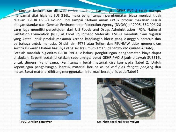 Pvc u food safe vs stainless steel economical comparation