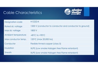 Pv cable presentation en 50618 - phelps dodge (1) | PDF