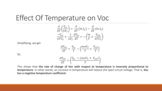 Voc Pv Module Formula PV cell chara.ppt