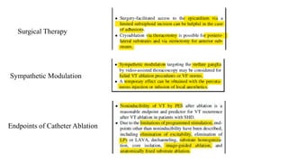 Surgical Therapy
Sympathetic Modulation
Endpoints of Catheter Ablation
 