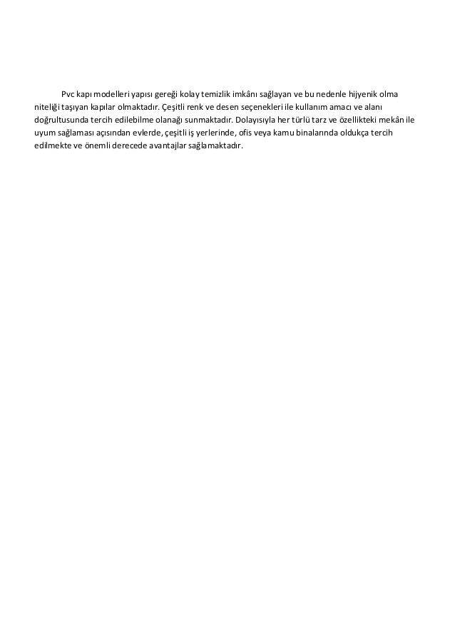 Pvc Kapi Ozellikleri Kocaeli Amerikan Kapi