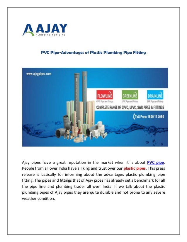 Pvc pipe advantages of plastic plumbing pipe fitting