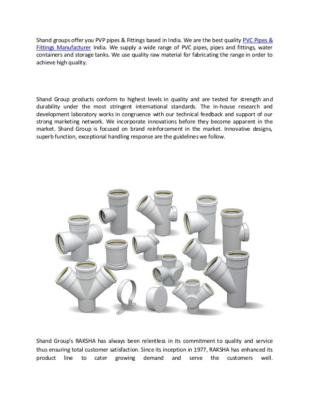 Pvc pipes & fittings manufacturer