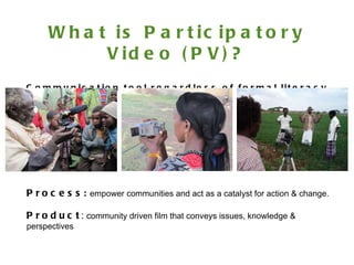 Participatory Video as a means of capturing community perspectives on rainwater management