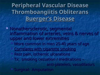 vascular disorder peripheral arterial disease of the lower extremetes | PPT