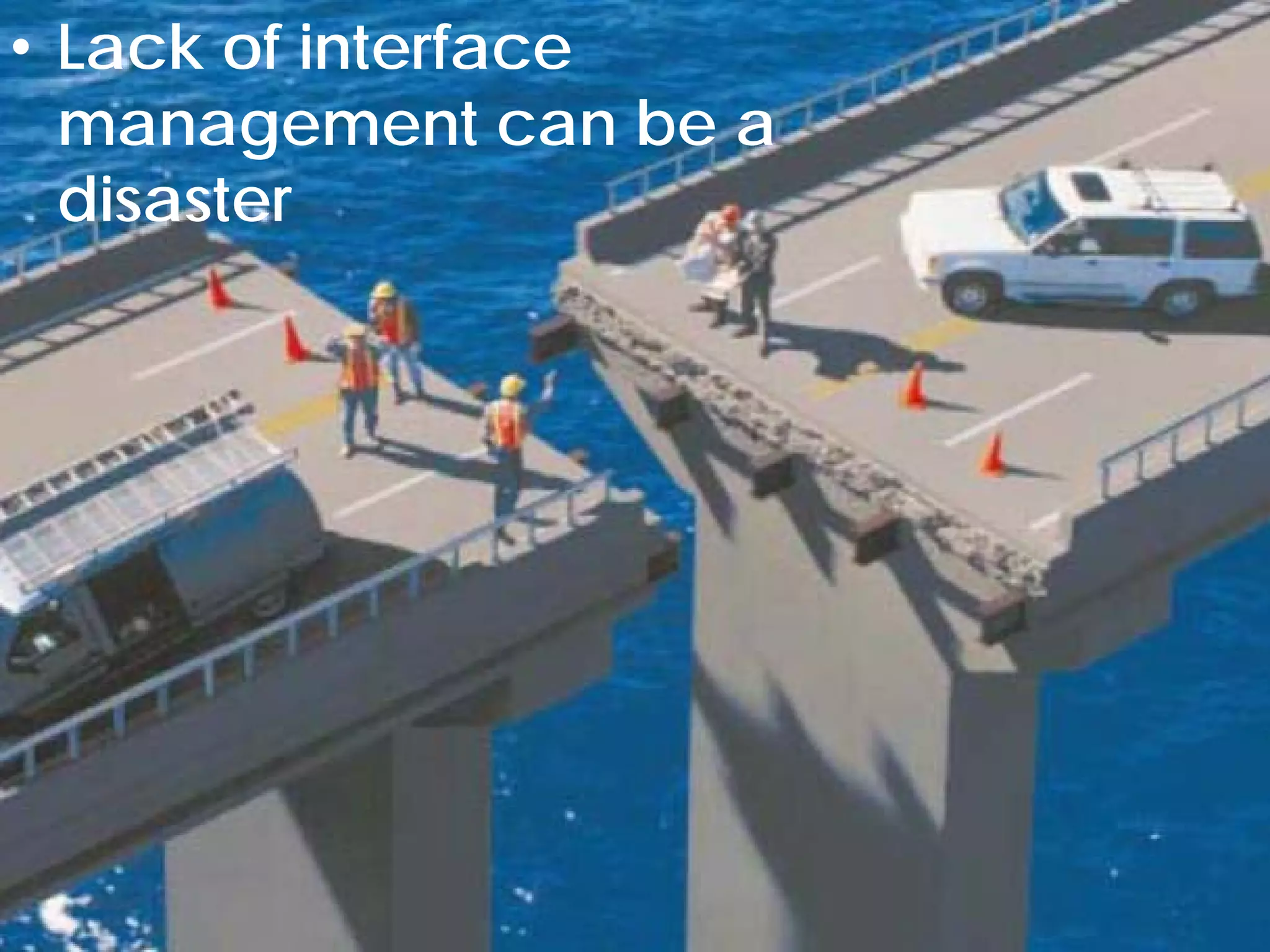 • Lack of interface
  management can be a
  disaster




 © Project Value Delivery, 2012
 www.ProjectValueDelivery.com     47
 