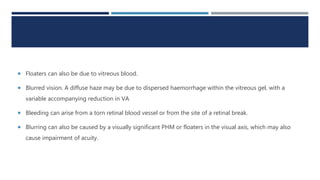 Posterior vitreous detachment - KANSKI | PPTX