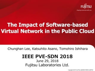 Copyright 2018 FUJITSU LABORATORIES LIMITED
Chunghan Lee, Katsuhito Asano, Tomohiro Ishihara
June 29, 2018
Fujitsu Laboratories Ltd.
IEEE PVE-SDN 2018
 