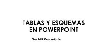 TABLAS Y ESQUEMAS
EN POWERPOINT
Olga Edith Moreno Aguilar
 