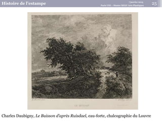7 janvier 2015
Histoire de l’estampe Paris VIII – Master MEEF Arts Plastiques
25
Charles Daubigny, Le Buisson d’après Ruisdael, eau-forte, chalcographie du Louvre
 
