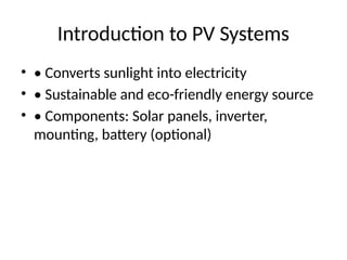 Pv Installation Presentationsolardomain Pptx