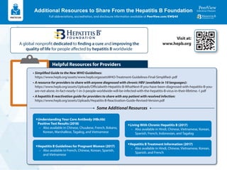 Plugging the Gaps in Hepatitis B and C Care: Understanding and ...