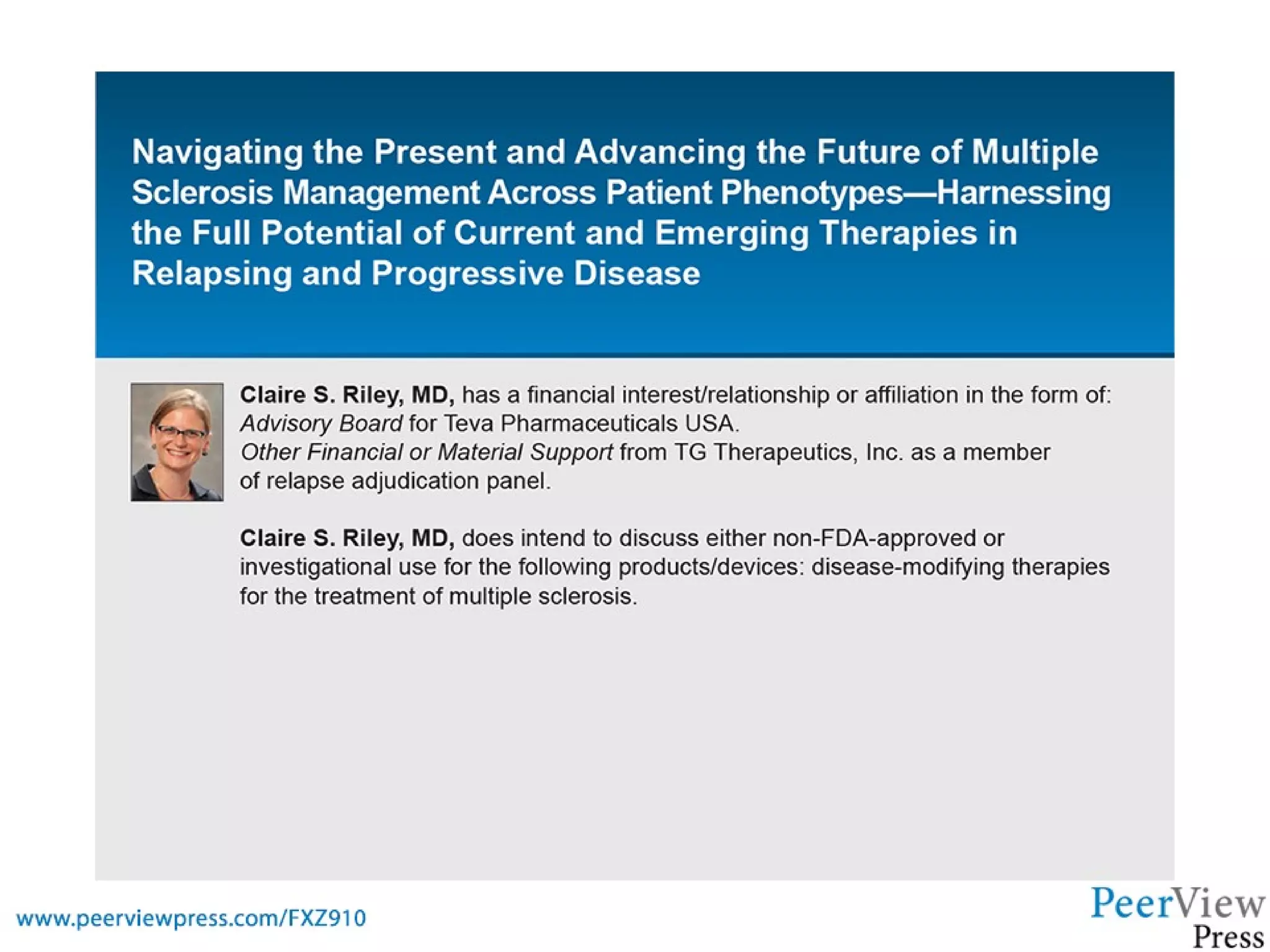 Navigating the Present and Advancing the Future of Multiple Sclerosis ...