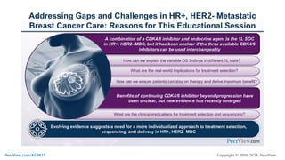 Making Precision Decisions in High-Risk HR+, HER2- Metastatic Breast Cancer: Practical Training on Individualizing CDK4/6 Inhibitor Treatment to Enhance Adherence, Quality of Life, and Outcomes