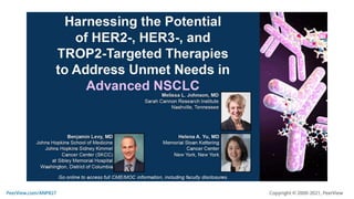 Harnessing the Potential of HER2-, HER3-, and TROP2-Targeted Therapies to Address Unmet Needs in Advanced NSCLC