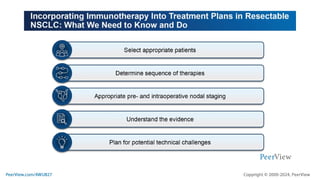 Resectable Organization Are We Closer to a Cure With Perioperative Immunotherapy in Resectable ...