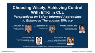 Choosing Wisely, Achieving Control With BTKi  in CLL: Perspectives on Safety-Informed Approaches to Enhanced Therapeutic Efficacy