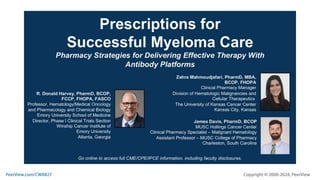 Prescriptions for Successful Myeloma Care: Pharmacy Strategies for Delivering Effective Therapy With Antibody Platforms