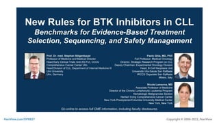 New Rules for BTK Inhibitors in CLL: Benchmarks for Evidence-Based Treatment Selection, Sequencing, and Safety Management