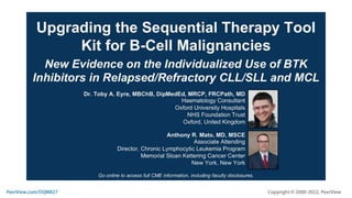 Upgrading the Sequential Therapy Tool Kit for B-Cell Malignancies: New Evidence on the Individualized Use of BTK Inhibitors in Relapsed/Refractory CLL/SLL and MCL