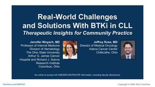 Real-World Challenges and Solutions with BTKi in CLL: Therapeutic Insights for Community Practice
