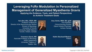 Leveraging FcRn Modulation in Personalized Management of Generalized Myasthenia Gravis: Applying the Evidence, Tools, and Patient Perspectives to Achieve Treatment Goals