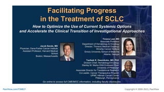 Facilitating Progress in the Treatment of SCLC: How to Optimize the Use of Current Systemic Options and Accelerate the Clinical Transition of Investigational Approaches