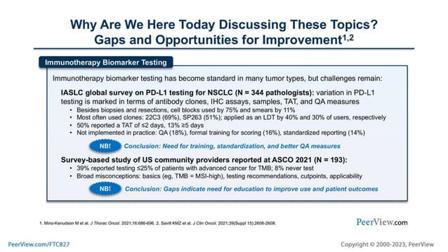 Refining Best Practices In Cancer Immunotherapy Biomarker Testing And Refining Best Practices In Cancer Immunotherapy Biomarker Testing And