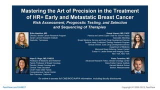Mastering the Art of Precision in the Treatment of HR+ Early and Metastatic Breast Cancer: Risk Assessment, Prognostic Testing, and Selection and Sequencing of Therapies