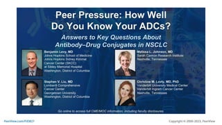 Peer Pressure: How Well Do You Know Your ADCs? Answers to Key Questions About Antibody–Drug Conjugates in NSCLC