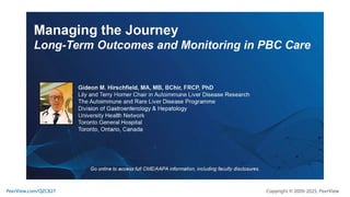Pbc Support Individualizing the PBC Care Pathway: From Baseline and Beyond | PPT