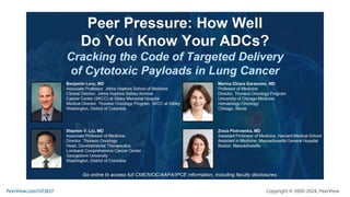 Peer Pressure: How Well Do You Know Your ADCs? Cracking the Code of Targeted Delivery of Cytotoxic Payloads in Lung Cancer