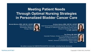 Meeting Patient Needs Through Optimal Nursing Strategies in Personalized Bladder Cancer Care