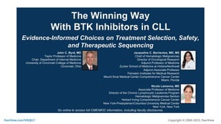 The Winning Way With BTK Inhibitors in CLL: Evidence-Informed Choices on Treatment Selection, Safety, and Therapeutic Sequencing