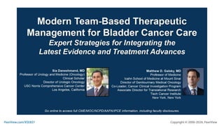 Modern Team-Based Therapeutic Management for Bladder Cancer Care: Expert Strategies for Integrating the Latest Evidence and Treatment Advances