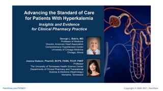 Advancing the Standard of Care for Patients with Hyperkalemia: Insights and Evidence for Clinical Pharmacy Practice