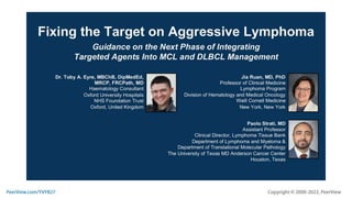 Fixing the Target on Aggressive Lymphoma: Guidance on the Next Phase of Integrating Targeted Agents Into MCL and DLBCL Management