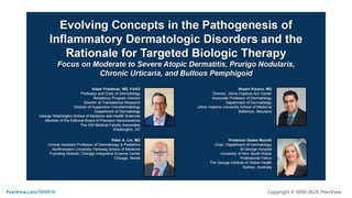 Evolving Concepts in the Pathogenesis of Inflammatory Dermatologic Disorders and the Rationale for Targeted Biologic Therapy: Focus on Moderate to Severe Atopic Dermatitis, Prurigo Nodularis, Chronic Urticaria, and Bullous Pemphigoid
