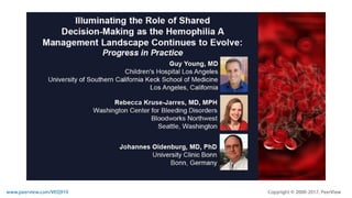 Illuminating the Role of Shared Decision-Making as the Hemophilia A Management Landscape Continues to Evolve: Progress in Practice