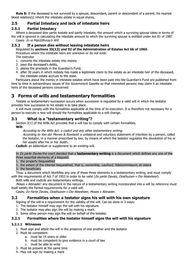 Sucession Note Law of succession-Notes for students studying law | DOC | Life ...